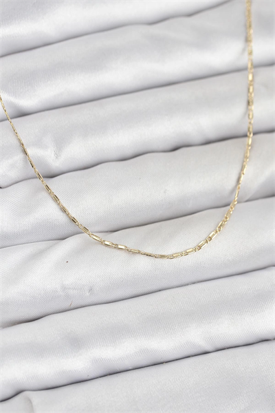 CM 14K Gold Renk Kesme Model 60 cm Kadın Kolye