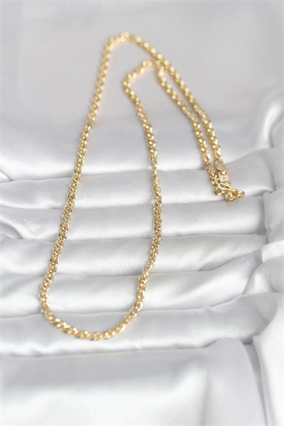 CM 14K Gold Renk Zincir Model 60 cm Kadın Kolye