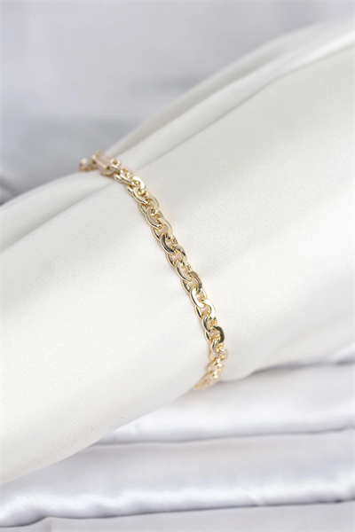 CM 14K Gold Renk Zincir Model Kadın Bileklik