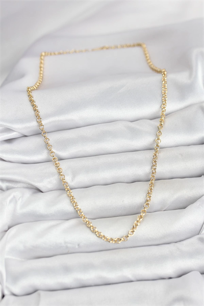 CM Gold Renk Pirinç Halkalı Model Kadın Kolye