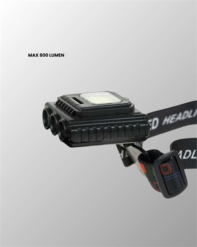 COB + XPE LED Kafa Feneri 800 Lumen USB Type C Şarjlı Çok Modlu