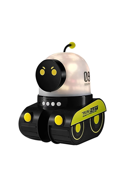 ÇOCUKLAR İÇİN EĞİTİCİ VE EĞLENCELİ ROBOT TEMALI PROJEKTÖR GECE LAMBASI