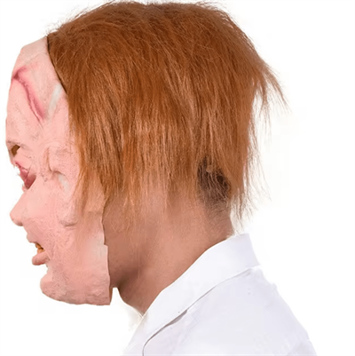 Çaki Maskesi Kahverengi Saçlı Lateks Et Chucky Çaki Maskesi (3936)