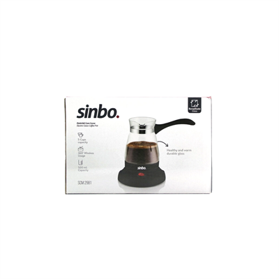 Cam Elektrikli Cezve Türk Kahve Makinesi - 5fincan=500ml Kablosuz Kullanım- 360°döner 600w Scm-2981 Bx40