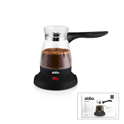 Cam Elektrikli Cezve Türk Kahve Makinesi - 5fincan=500ml Kablosuz Kullanım- 360°döner 600w Scm-2981 Bx40