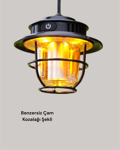Çam Kozalağı Şekilli Retro Kamp Gece Lambası