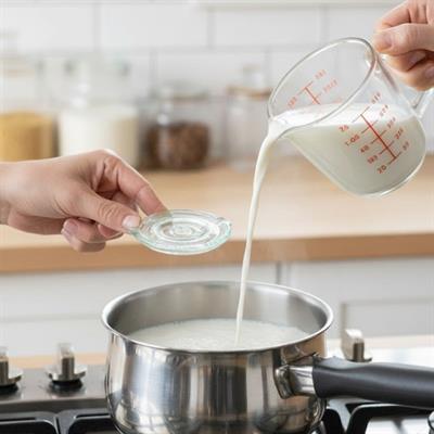 Cam Süt Kaynatma ve Taşma Önleyici Aparat – Süt Taşırmaz Güvenli Kaynatma,Isıya Dayanıklı Cam (3936)