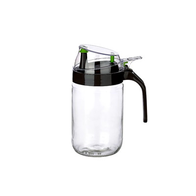 Cam Yağdanlık - Kulplu Sirkelik Sosluk 660ml