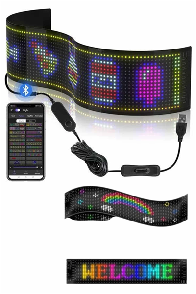 Cama Yapışan En Büyük Boy 16X96 Telefon Kontrollü Led Ekran Digital Araba Yazısı