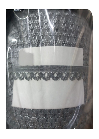Çamaşır Lastiği Dantelli 1 Cm 1 Metre Gri
