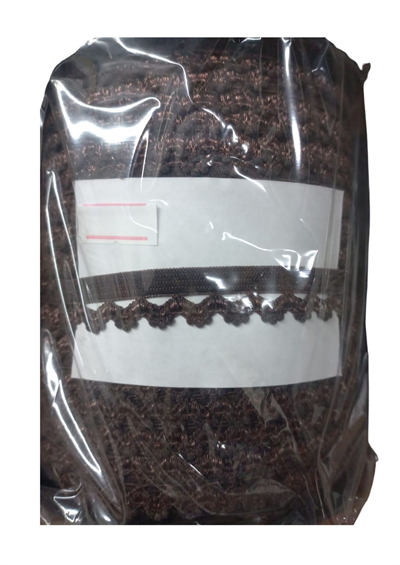 Çamaşır Lastiği Dantelli 1 Cm 1 Metre Kahverengi