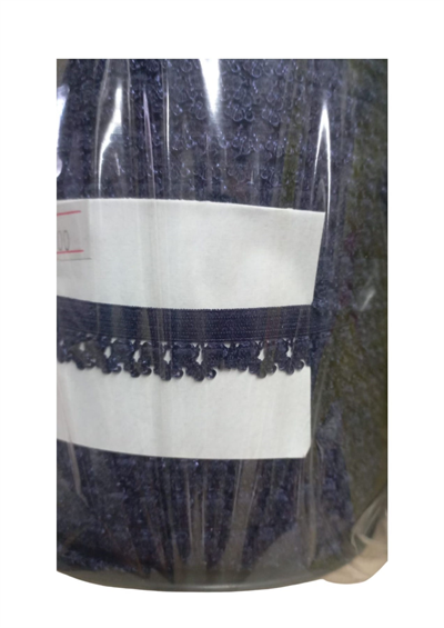 Çamaşır Lastiği Dantelli 1 Cm 1 Metre Lacivert