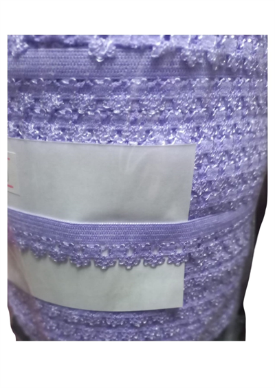 Çamaşır Lastiği Dantelli 1 Cm 1 Metre Lila