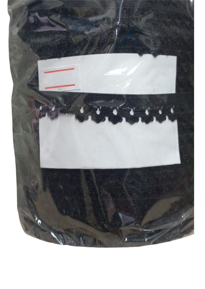 Çamaşır Lastiği Dantelli 1 Cm 1 Metre Siyah