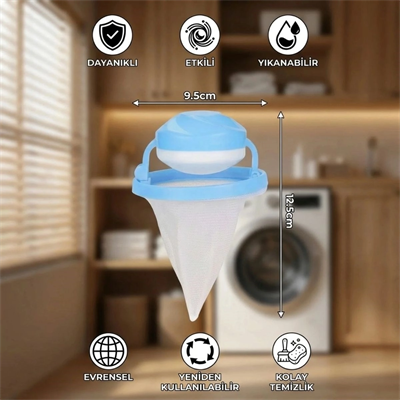 Çamaşır Makinesi Tüy Toplayıcı Filtre – Yıkanabilir Saç, Kıl, Tiftik Ve Pet Tüyü Yakalama Aparatı Bx40