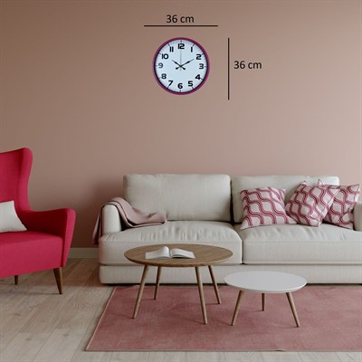 Candy Pembe 36 Cm Dekoratif Duvar Saati
