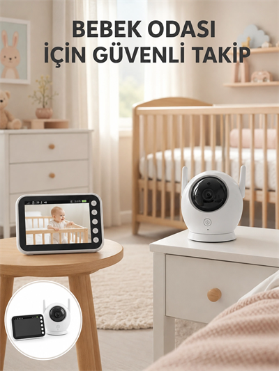 Canlı İzleme Özellikli Ortam Dinlemeli Bebek Monitörü Yeni Nesil