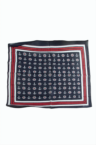 Çapa Dümen Desenli Bandana 50*50