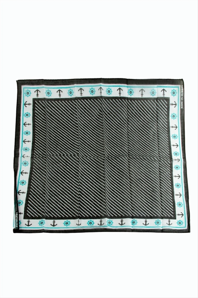 Çapa Dümen Desenli Bandana 50*50