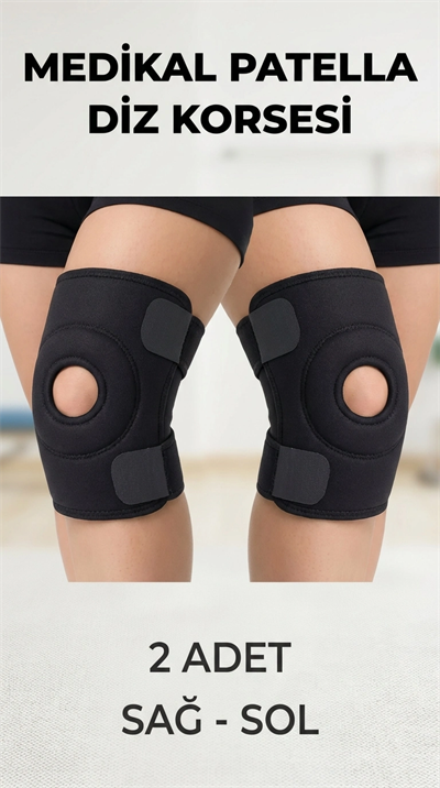 Çapraz Bağlı Patella Destekli Diz Korsesi Menisküs ve Sporcu Kullanımı İçin