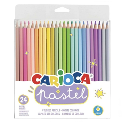 Carioca Pastel Renkli Kuru Boya Kalemi 24lü