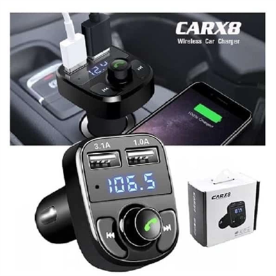CARX8 Digital Ekran Bluetooth Araç Kiti MP3 FM Transmitter