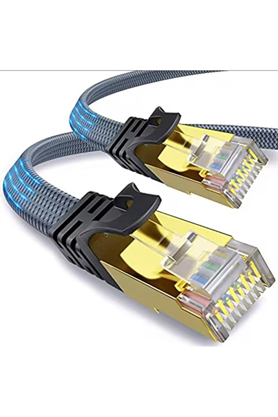 Cat 8 LAN Kablosu –Ethernet Kablosu Örgü Kaplama, Yüksek Hızlı  (5 METRE)
