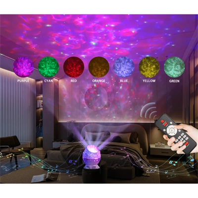 Çatlak Dinozor Yumurtası Tasarımlı Projektörlü Gece Lambası Bluetooth Özellikli