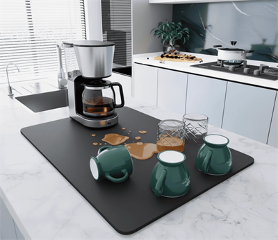 Çay Makinesi Altlığı Su Emici Kaymaz Taban Tezgah Koruyucu Kurulama Matı