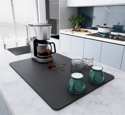 Çay Makinesi Altlığı Su Emici Kaymaz Taban Tezgah Koruyucu Kurulama Matı