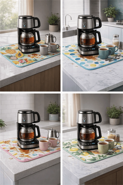 Çay Matı Çay Makinesi % 100 Mikrofiber Altlığı Su Emici Tezgah Koruyucu Kurulama Matı