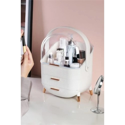 Çekmeceli Kozmetik Organizer Beyaz