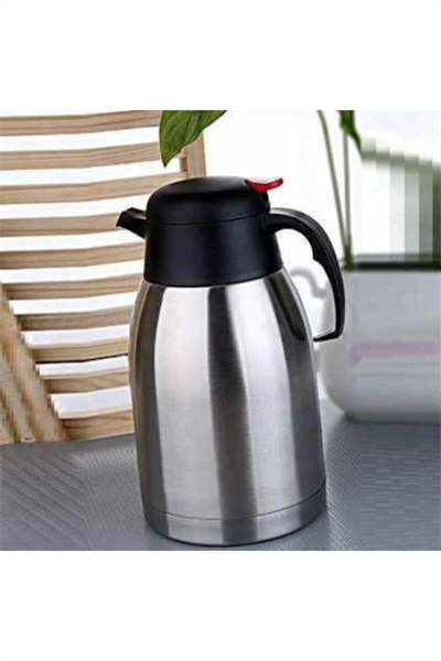 Çelik 2 litre termos, gri renk, 12 saat yalıtım, kutulu - Spor & Outdoor - Ekipman & Aksesuar