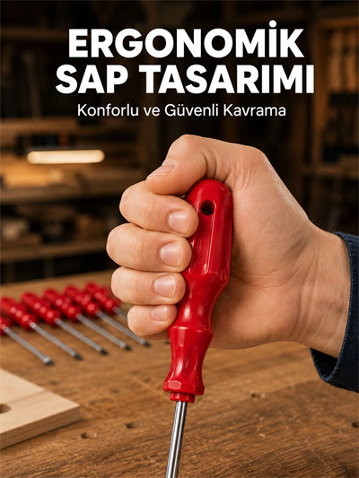 Çelik 7li Tornavida Seti Ergonomik Sap Profesyonel Kullanım