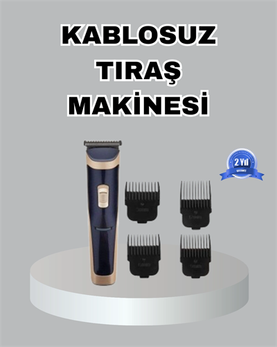 Çelik Bıçaklı Unisex Şarjlı Tıraş Makinesi – Sessiz Motor, Kablosuz ve Ayarlanabilir