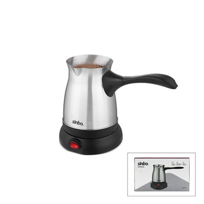 Çelik Elektrikli Cezve Türk Kahve Makinesi - 6fincan=500ml 360° Kablosuz Kullanım Katlanır Kulp Scm-9038 Bx40