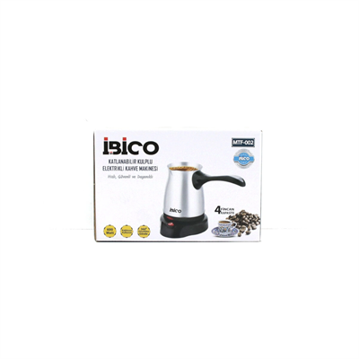 Çelik Elektrikli Cezve Türk Kahve Makinesi - 4fincan=400ml Kablosuz Kullanım- 360°döner 600w Mtf-002 Bx40