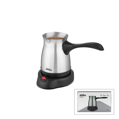 Çelik Elektrikli Cezve Türk Kahve Makinesi - 6fincan=500ml 360° Kablosuz Kullanım Katlanır Kulp 600w Scm-9039 Bx40