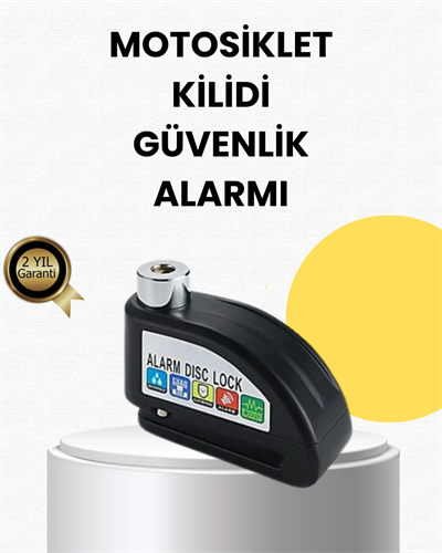 Çelik Gövdeli Alarm Disk Kilidi Motosiklet ve Bisiklet İçin Güvenlik