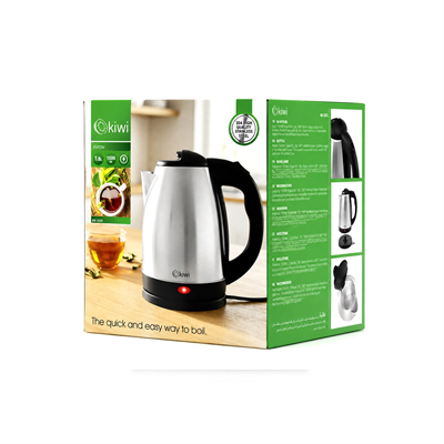 Çelik Kettle Elektrikli Su Isıtıcısı Paslanmaz Çelik Gizli Rezistans 360° 1.8lt 1500w Kk-3331 Bx40