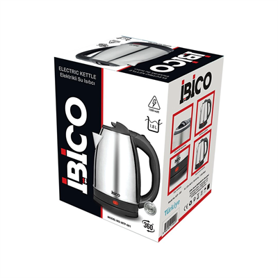 Çelik Kettle Su Isıtıcısı 1.8lt - 1500w Bx40