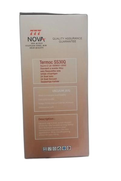 Çelik termos 3 litre gümüş renk 24 saat yalıtım süresi ile içecek saklama - Spor & Outdoor