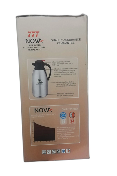 Çelik termos 3 litre gümüş renk 24 saat yalıtım süresi ile içecek saklama - Spor & Outdoor