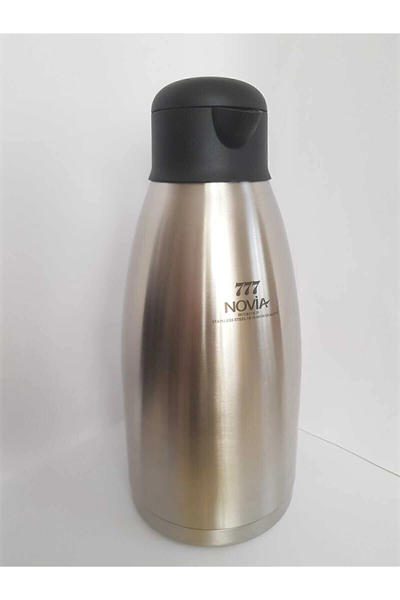 Çelik termos 3 litre metalik renk 12 saat yalıtım kutulu gıda temasına uygun - Spor & Outdoor