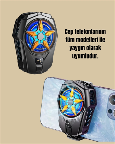Cep Telefonu Radyatörü – Type-C, 2 Vitesli, Sessiz Soğutma Fanı Yeni Nesil