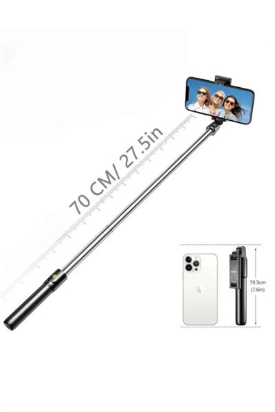 Cep Telefonu Tripod Standı Manyetik Selfie Sopa Bluetooth Uzaktan Kumandalı