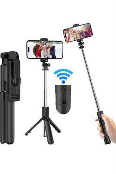 Cep Telefonu Tripod Standı Manyetik Selfie Sopa Bluetooth Uzaktan Kumandalı