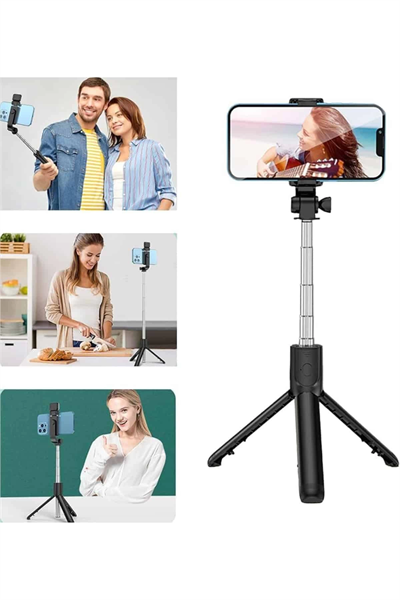 Cep Telefonu Tripod Standı Manyetik Selfie Sopa Bluetooth Uzaktan Kumandalı