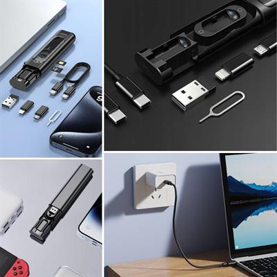 Cep Tipi 60W Bas Aç Type-C,İphone Şarj,Micro USB Hızlı Şarj Data Kablo Seti (3936)