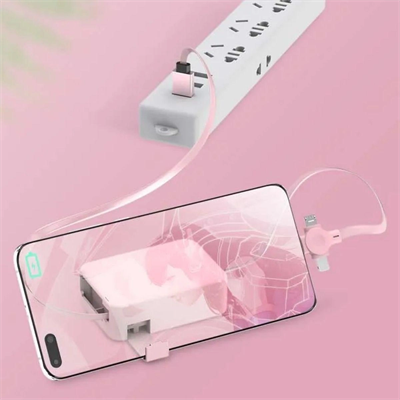 Cep Tipi Telefon Tutuculu Makaralı Uzayıp Kısalabilen 3'ü 1 Arada Usb Şarj Kablosu Bx40